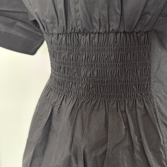 NWOT Frame Denim Black Short Sleeve Shirt Dress Sz XS - Picture 5 of 8